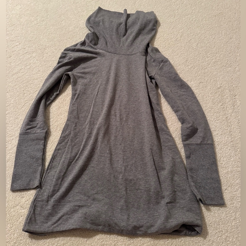 Merona Gray Hooded tunic top size XS